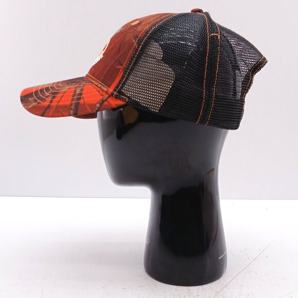 Antler King Bigger Bucks Mesh Trucker Cap Snap Back Orange Embroidery Deer - Picture 5 of 9